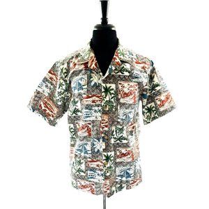 Hawaii Men Large Short Sleeve Island Made Shirt (Check Measure) - no size Tropic